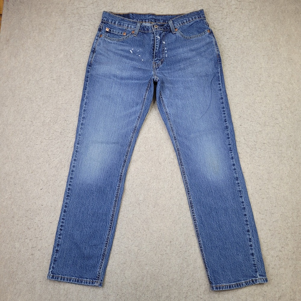 Levis 541 Athletic Tapered Jeans Mens 30x30 Blue Denim‎ Paint Splatter Workwear